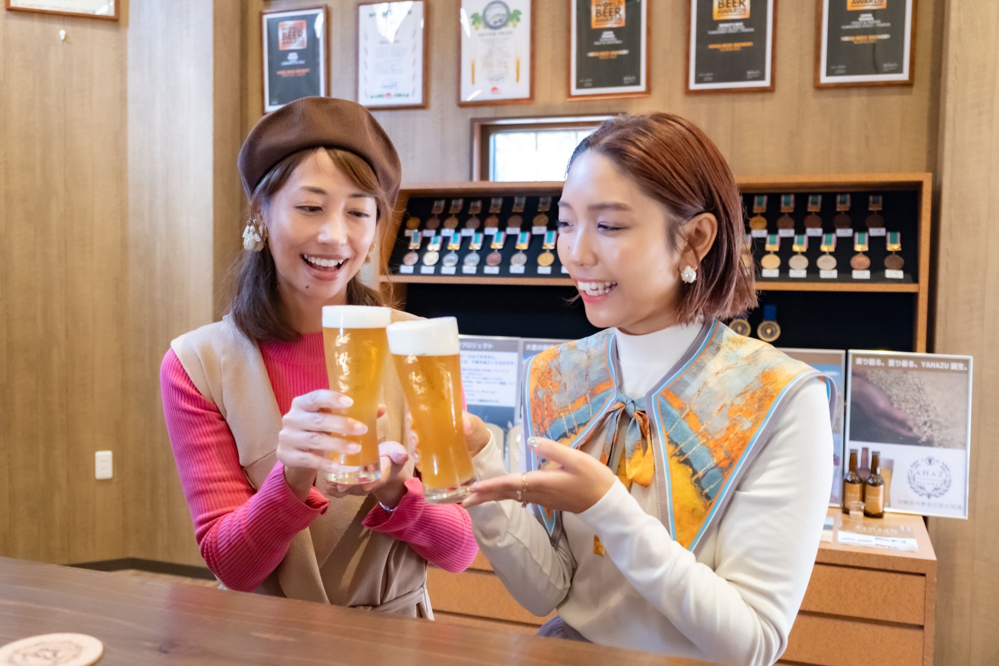 できたてのビールをお楽しみいただけるカウンター席